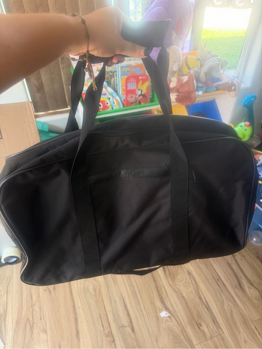 Calvin Klein Black Duffel Bag with Carry Handles